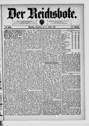 Der Reichsbote vom 27.10.1881