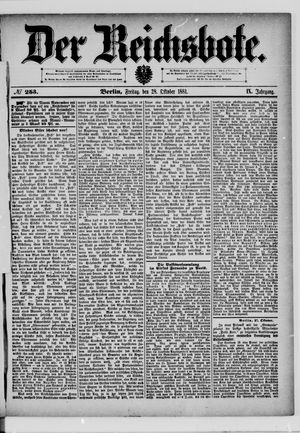 Der Reichsbote vom 28.10.1881