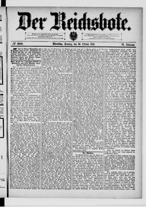 Der Reichsbote vom 30.10.1881