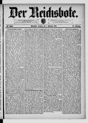 Der Reichsbote vom 01.11.1881