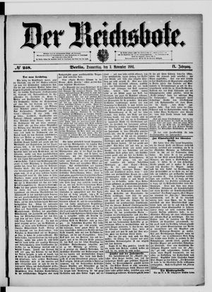 Der Reichsbote on Nov 3, 1881