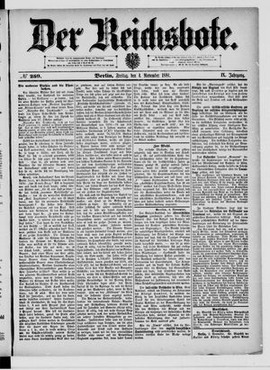 Der Reichsbote vom 04.11.1881