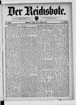 Der Reichsbote vom 06.11.1881