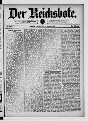 Der Reichsbote vom 09.11.1881