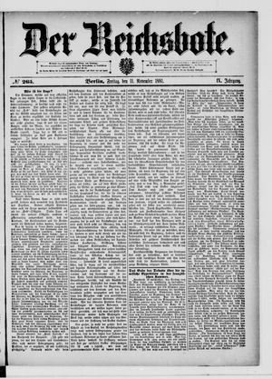 Der Reichsbote vom 11.11.1881