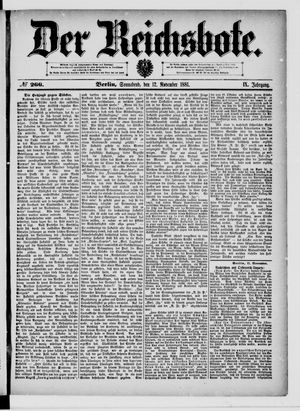 Der Reichsbote vom 12.11.1881