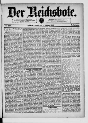Der Reichsbote vom 13.11.1881