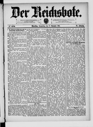 Der Reichsbote vom 17.11.1881