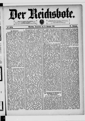 Der Reichsbote vom 19.11.1881