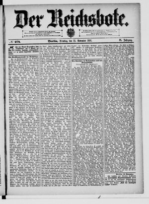 Der Reichsbote vom 22.11.1881