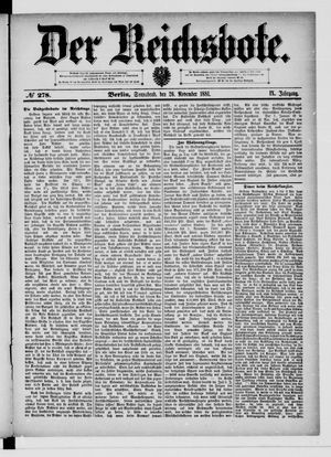 Der Reichsbote vom 26.11.1881