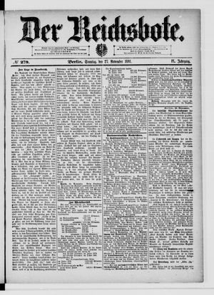 Der Reichsbote vom 27.11.1881