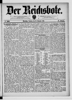 Der Reichsbote vom 29.11.1881