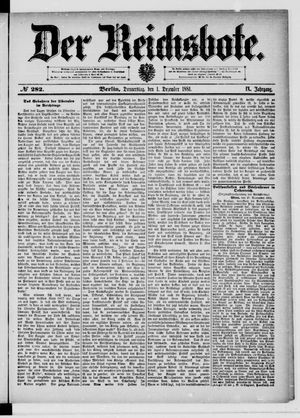 Der Reichsbote vom 01.12.1881