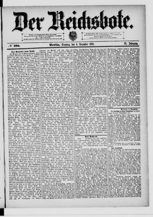 Der Reichsbote vom 04.12.1881
