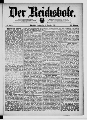 Der Reichsbote on Dec 13, 1881