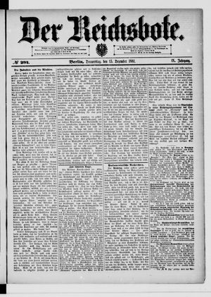 Der Reichsbote vom 15.12.1881