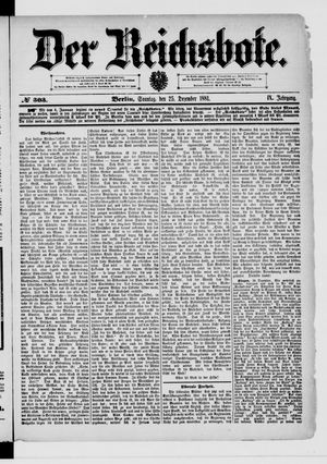 Der Reichsbote vom 25.12.1881