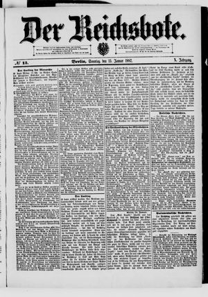 Der Reichsbote on Jan 15, 1882