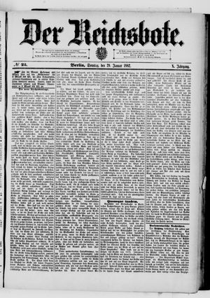 Der Reichsbote vom 29.01.1882