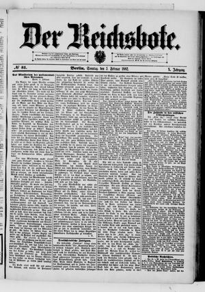 Der Reichsbote on Feb 5, 1882