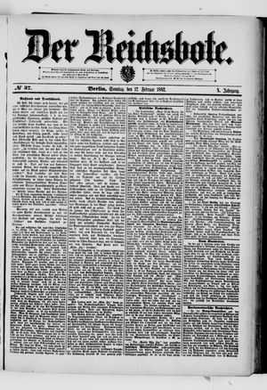 Der Reichsbote on Feb 12, 1882