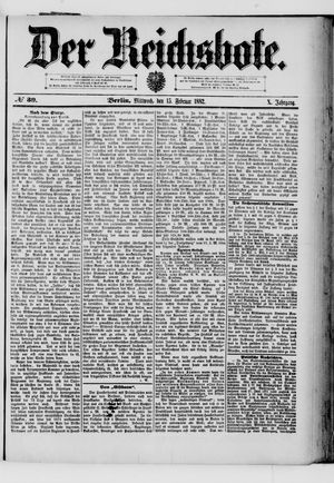 Der Reichsbote vom 15.02.1882