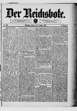 Der Reichsbote on Feb 17, 1882