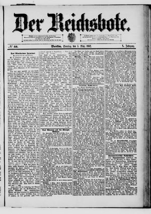 Der Reichsbote on Mar 5, 1882