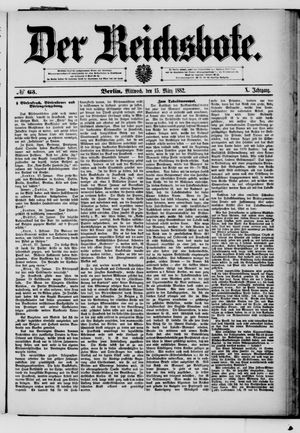 Der Reichsbote on Mar 15, 1882