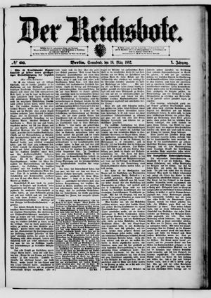 Der Reichsbote on Mar 18, 1882