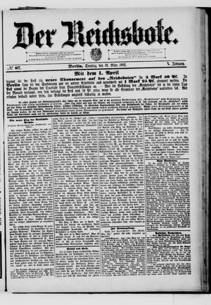Der Reichsbote on Mar 19, 1882