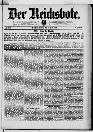 Der Reichsbote vom 21.03.1882