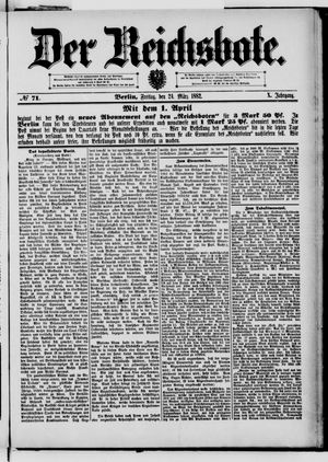 Der Reichsbote vom 24.03.1882