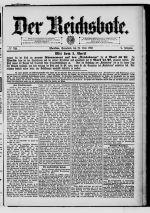 Der Reichsbote vom 25.03.1882