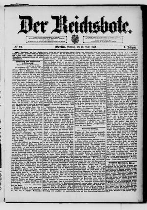 Der Reichsbote vom 29.03.1882