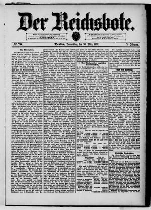 Der Reichsbote on Mar 30, 1882