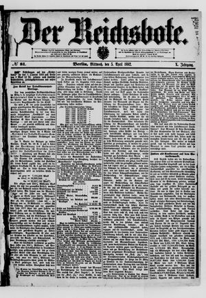 Der Reichsbote on Apr 5, 1882