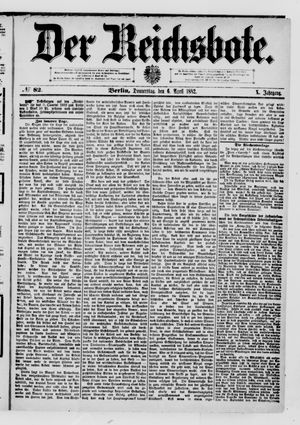Der Reichsbote on Apr 6, 1882