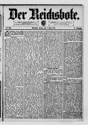 Der Reichsbote on Apr 7, 1882