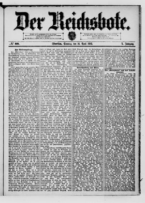 Der Reichsbote on Apr 16, 1882
