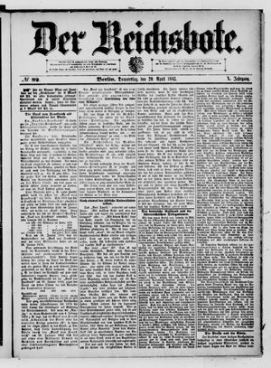 Der Reichsbote on Apr 20, 1882