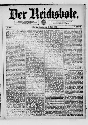 Der Reichsbote on Apr 23, 1882
