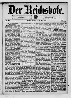 Der Reichsbote on Apr 25, 1882