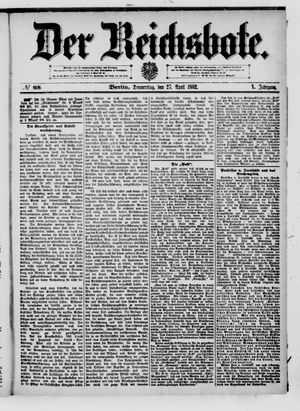 Der Reichsbote on Apr 27, 1882