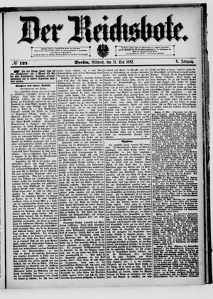 Der Reichsbote on May 31, 1882