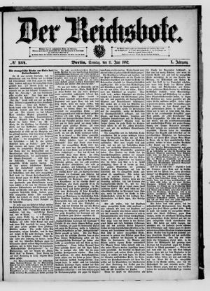 Der Reichsbote vom 11.06.1882