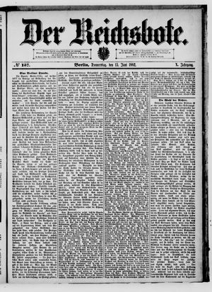 Der Reichsbote vom 15.06.1882