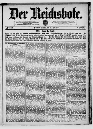 Der Reichsbote vom 18.06.1882