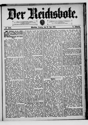 Der Reichsbote vom 20.06.1882